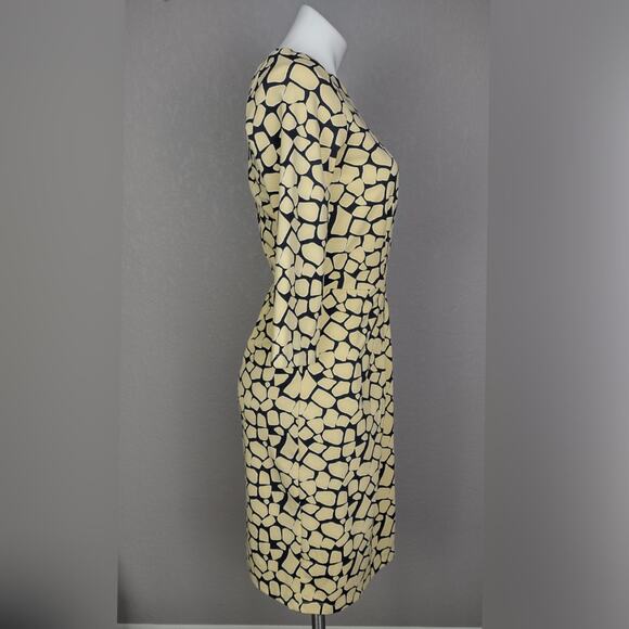 J. McLaughlin Tan and Black Brea Catalina Cloth Dress Size Small - Picture 2 of 14